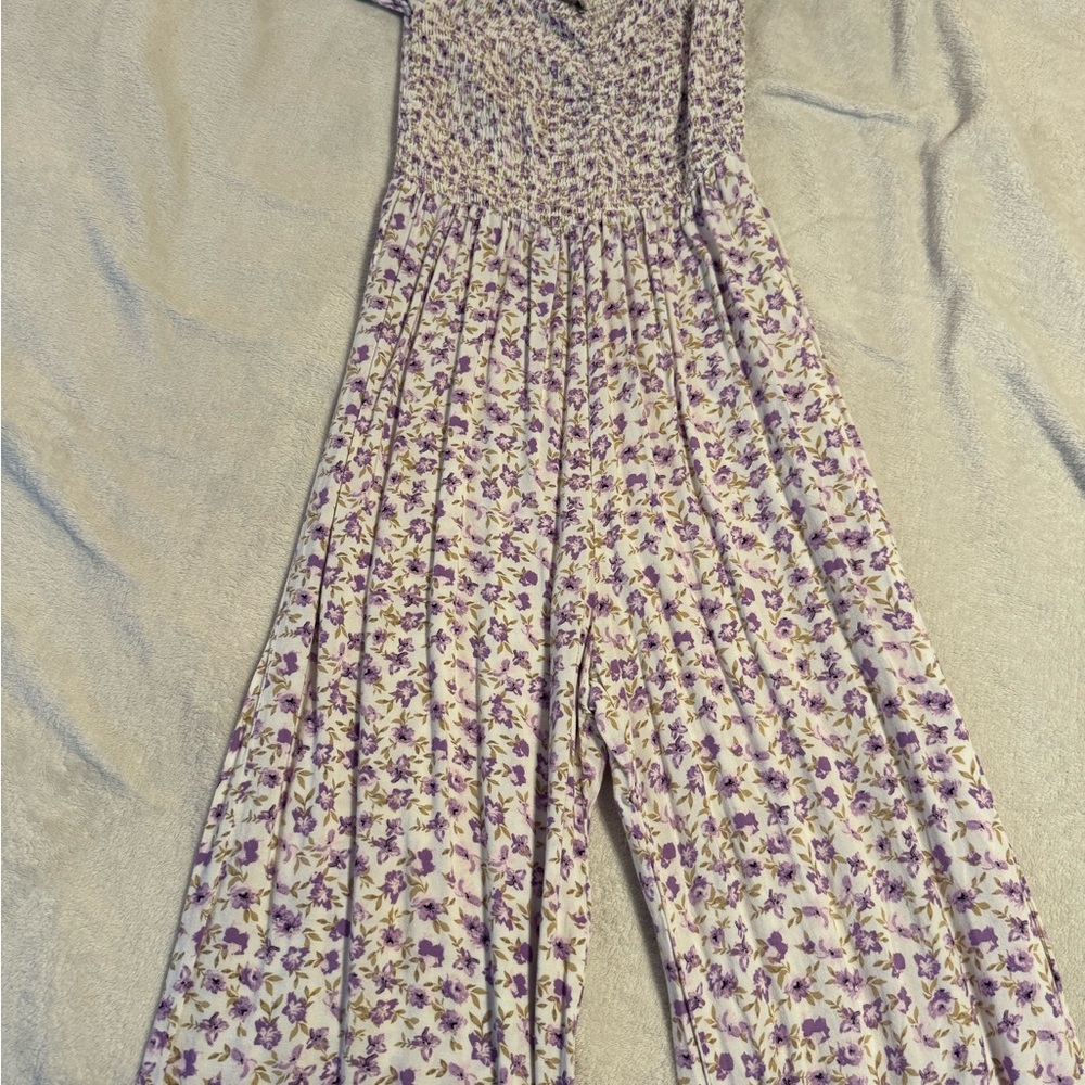 Justify Purple and White Bohemian Jumpsuit